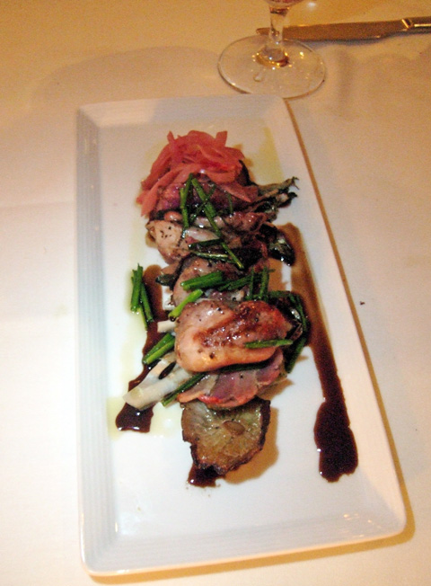 Share this quail starter followed by outrageously rich pasta at Convivio.  Photo: Steven Richter