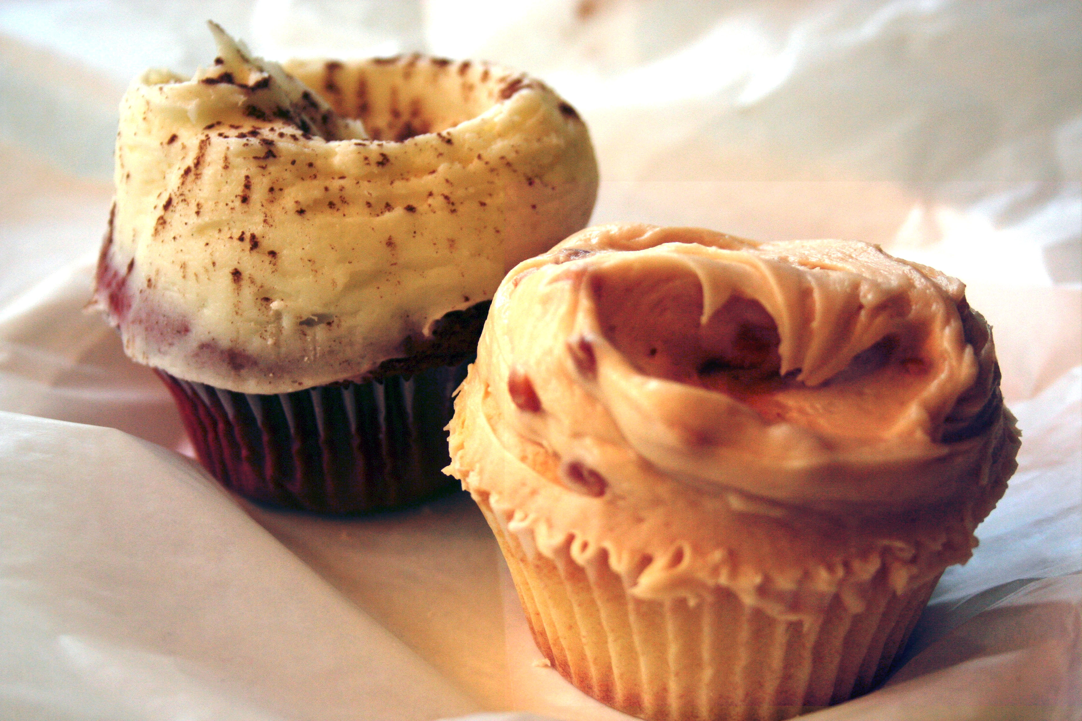 Peanut Butter and Red Velvet were my obvious picks at Buttercup Bakery. Photo: G.G. Merkel