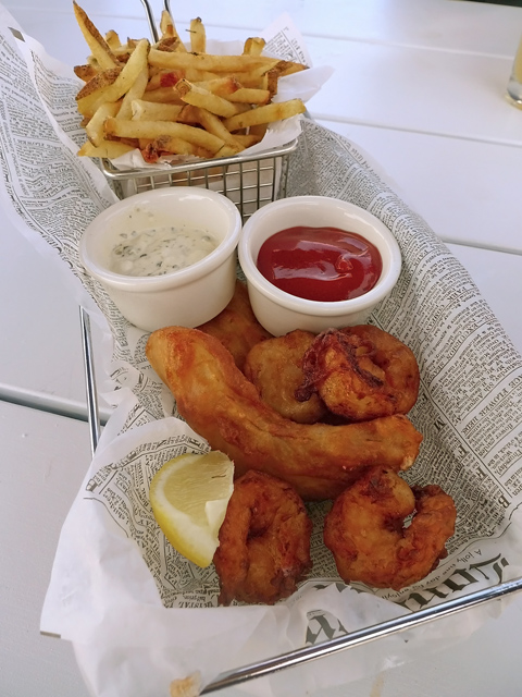 Navy Beach’s Seafood and Chips is an upgrade on the classic. Photo: Steven Richter